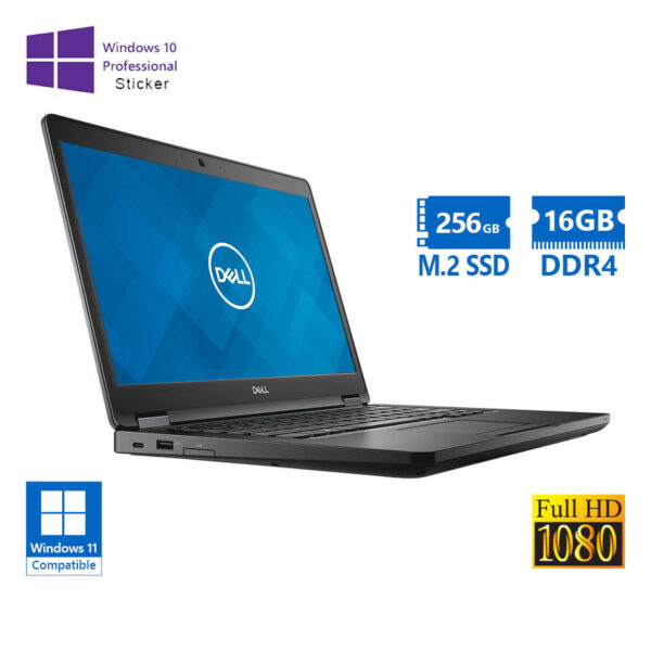 Dell Latitude 5490 i5-8350U/14\"FHD/16GB DDR4/256GB M.2 SSD/No ODD/10P Grade A Refurbished Laptop