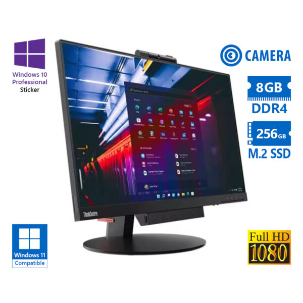Lenovo ThinkCentre M720q AIO w/TIO24 Gen3 23.8``FHD/i5-8400T/8GB DDR4/256GB M.2 SSD/No ODD/Webcam/10
