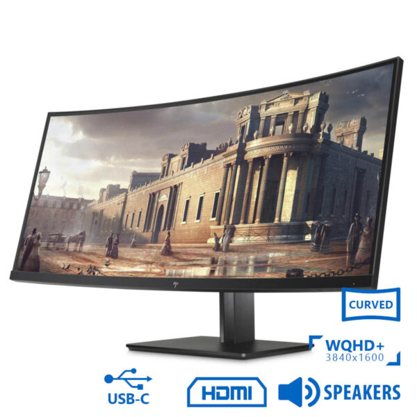Used (A-) Monitor Z38c Curved/HP/38\"UW-QHD/3840x1600/Black/w/Speakers/Grade A-/DP & HDMI & USB Type-