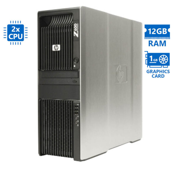 HP Z600 Tower Xeon 2x X5650(6-Cores)/12GB DDR3/500GB/Nvidia 1GB/No ODD/7P Grade A Workstation Refurb