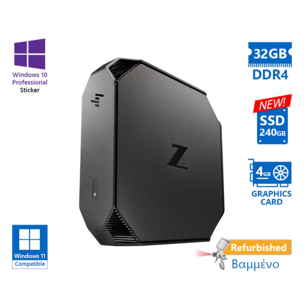 HP Z2 G4 Mini Xeon E-2126G(6-Cores)/32GB DDR4/240GB SSD New/Nvidia Quadro P1000 4GB/No ODD/10P Grade