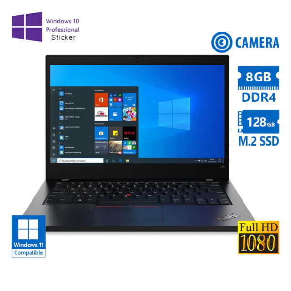 Lenovo (B) ThinkPad L14 Gen 1 i5-10210U/14\"FHD/8GB DDR4/128GB M.2 SSD/No ODD/Camera/10P Grade B Refu