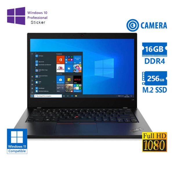 Lenovo (A-) ThinkPad L14 Gen 1 i5-10210U/14\"FHD/16GB DDR4/256GB M.2 SSD/No ODD/Camera/10P Grade A- R