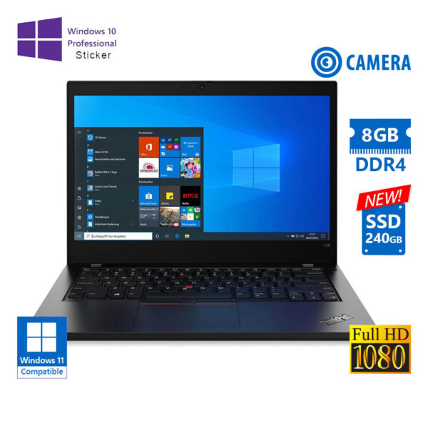 Lenovo ThinkPad L14 Gen 1 i5-10210U/14``FHD/8GB DDR4/240GB SSD New/No ODD/Camera/10P Grade A Refurbi