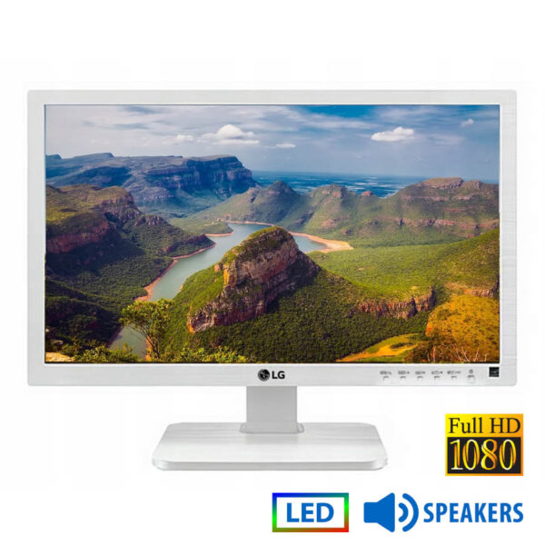 Used (A-) Monitor 24MB37PM LED/LG/24\"FHD/1920x1080/Wide/White/w/Speakers/Grade A-/D-SUB & DVI-D
