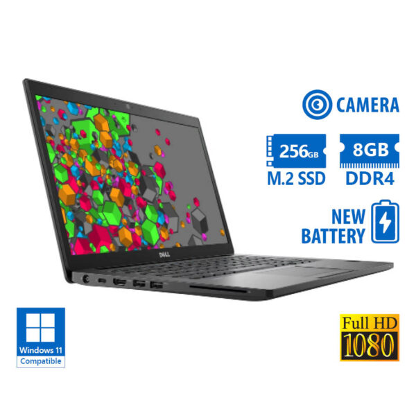 Dell Latitude 7490 i5-8350U/14”FHD/8GB DDR4/256GB M.2 SSD/No ODD/Camera/New Battery/Grade A Refurbis