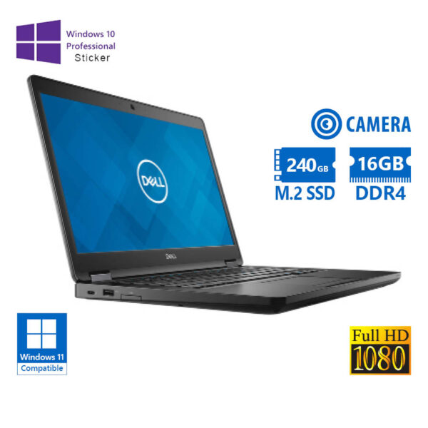 Dell Latitude 5490 i5-8250U/14``FHD/16GB DDR4/240GB M.2 SSD/No ODD/Camera/10P Grade A Refurbished La