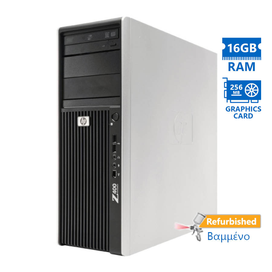 HP Z400 Tower Xeon E5-1620(4-Cores)/16GB DDR3/1TB/DVD/Nvidia 256MB Grade A- Workstation Refurbished