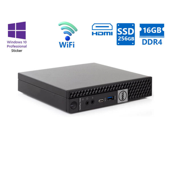 Dell Optiplex 7050 DM WiFi i5-6600/16GB DDR4/256GB SSD/No ODD/10P Grade A Refurbished PC