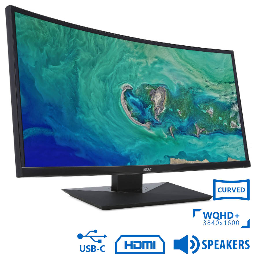 Used (A-) Monitor Acer CZ380CQK Curved/Acer/38\"UW-QHD/3840x1600/Black/w/Speakers/Grade A-/DP & HDMI
