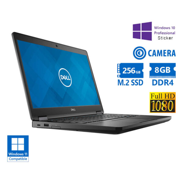 Dell (A-) Latitude 5490 i5-8250U/14``FHD/8GB DDR4/256GB M.2 SSD/No ODD/Camera/10P Grade A- Refurbish