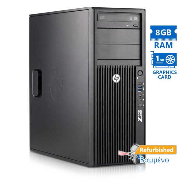 HP Z220 Tower Xeon E3-1225v2/8GB DDR3/1TB/Nvidia 1GB/DVD/7P Grade A+ Workstation Refurbished PC