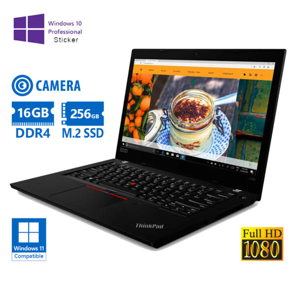 Lenovo ThinkPad L490 i5-8265U/14``FHD/16GB DDR4/256GB M.2 SSD/No ODD/Camera/10P Grade A Refurbished